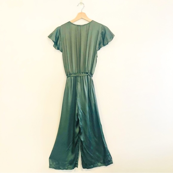 Gypsy 05 Global Village Olive Silk Jumpsuit Size Small NWT - Picture 6 of 9
